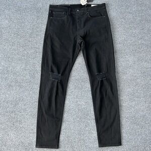 Rag Bone Jeans Men 38 x 34 Black Extra Slim Fit  Distressed Stretch Denim New P2